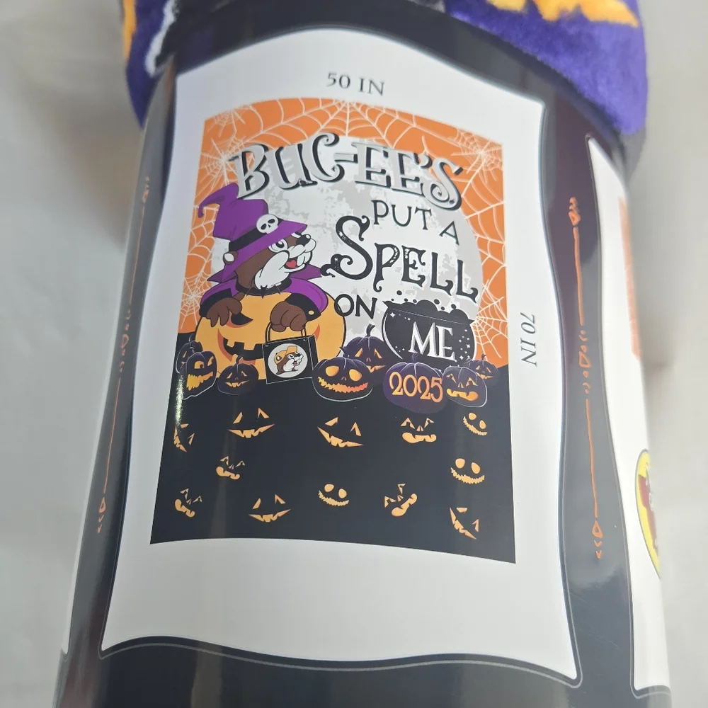 Put A Spell On Me BUCEE 2025 Holiday Beaver Throw, Bucee Halloween Blanket NEW